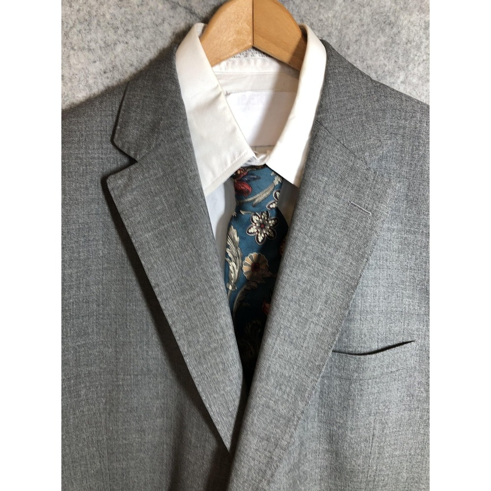 Jack Victor‎ Suit Jacket Mens 48R Gray 100% Wool 2 Button Notch Lapel Canada